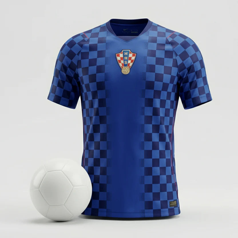 Men’S Croatia Football Shirt Away World Cup Style Breathable Quick Dry Stadium Inspired Fan Jersey